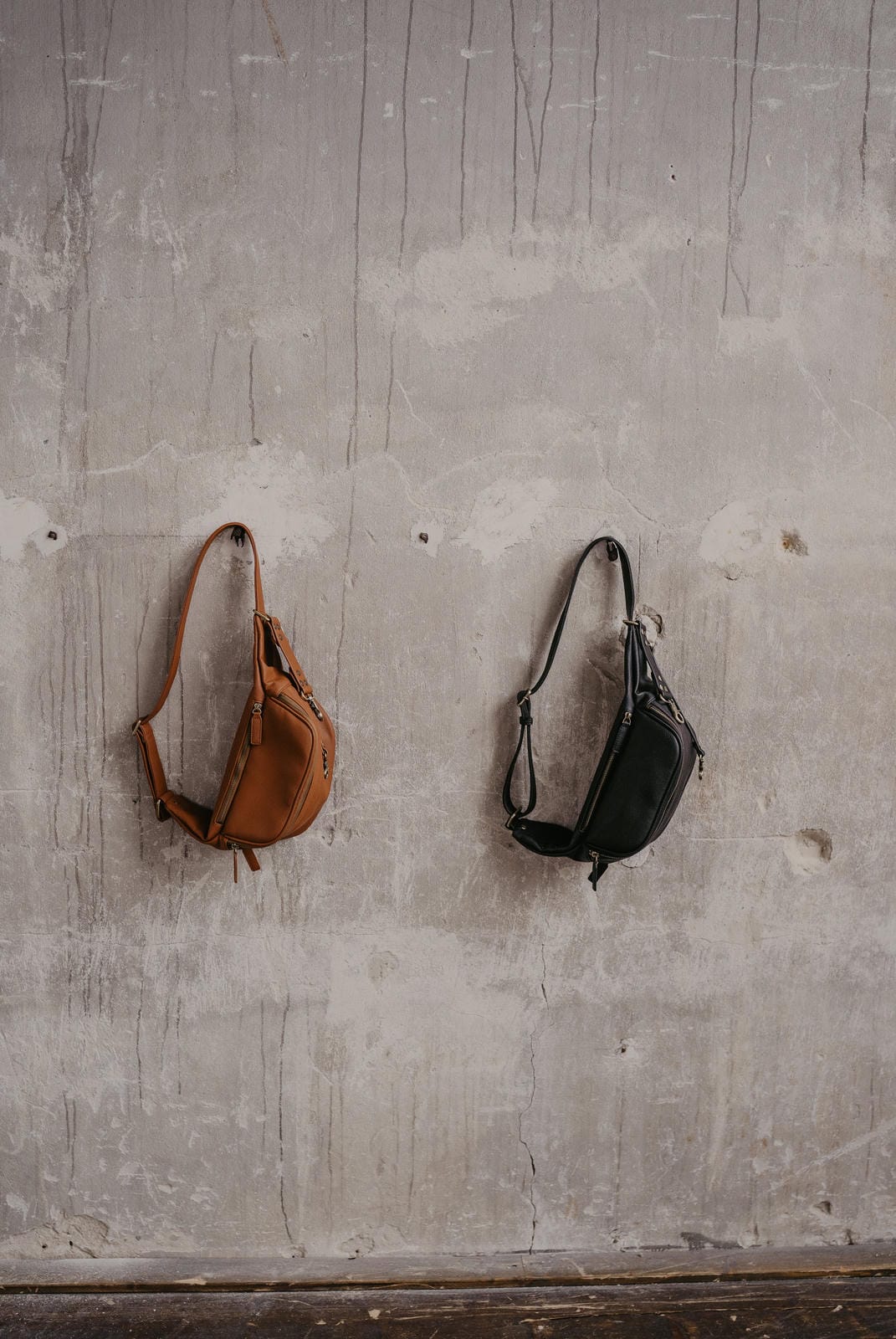 brown and black bag