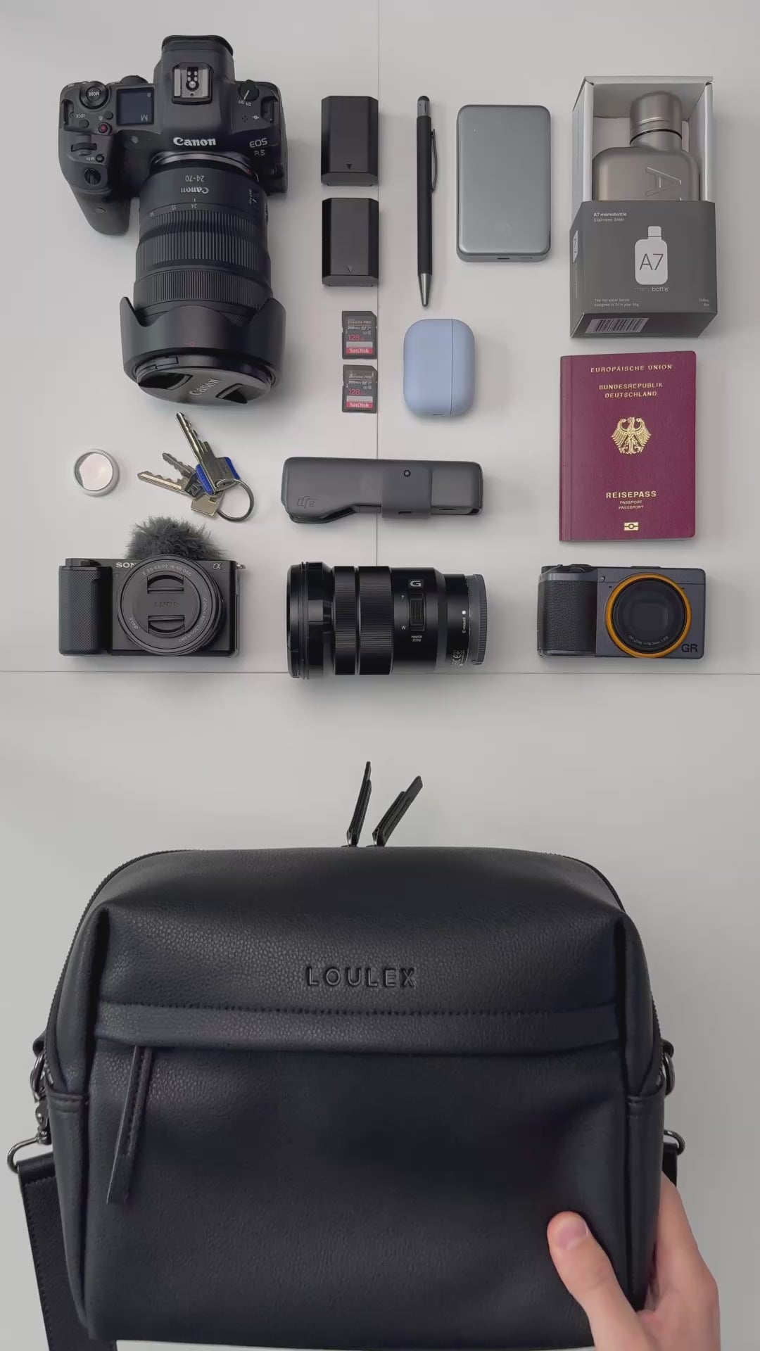 black leather bag 
