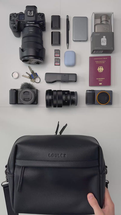 black leather bag 